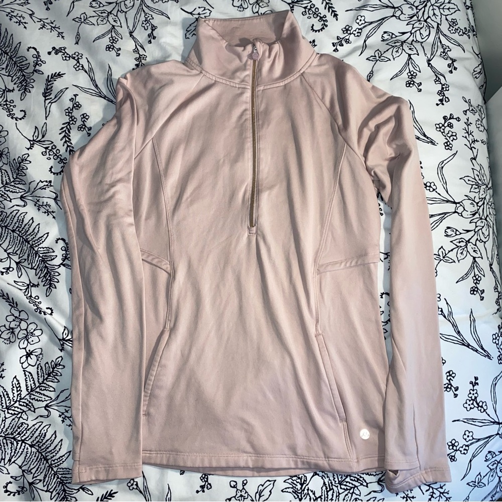 Pink long sleeve shaping activewear top